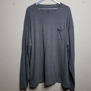 Dark Gray Long Sleeve Stafford T-Shirt Big & Tall